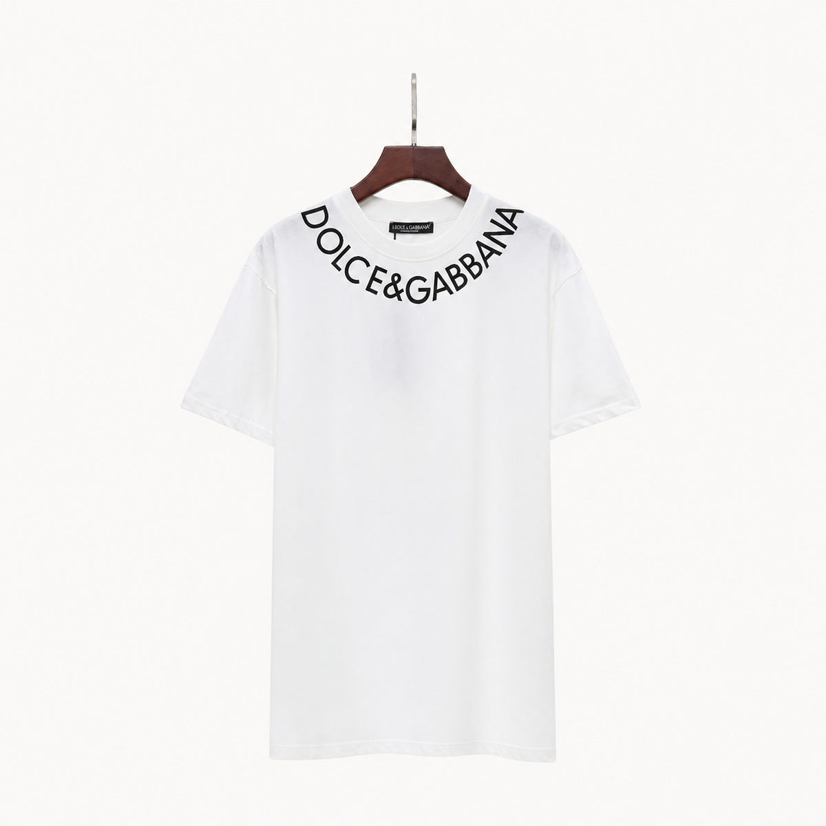 Short Sleeve Crew Neck T Shirt with Printed Neckline Graphic