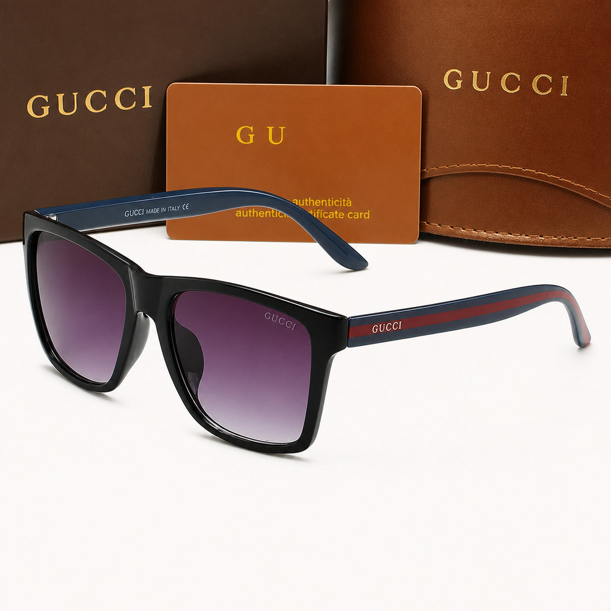 Square Frame Sunglasses with UV Protection and Tinted Lenses