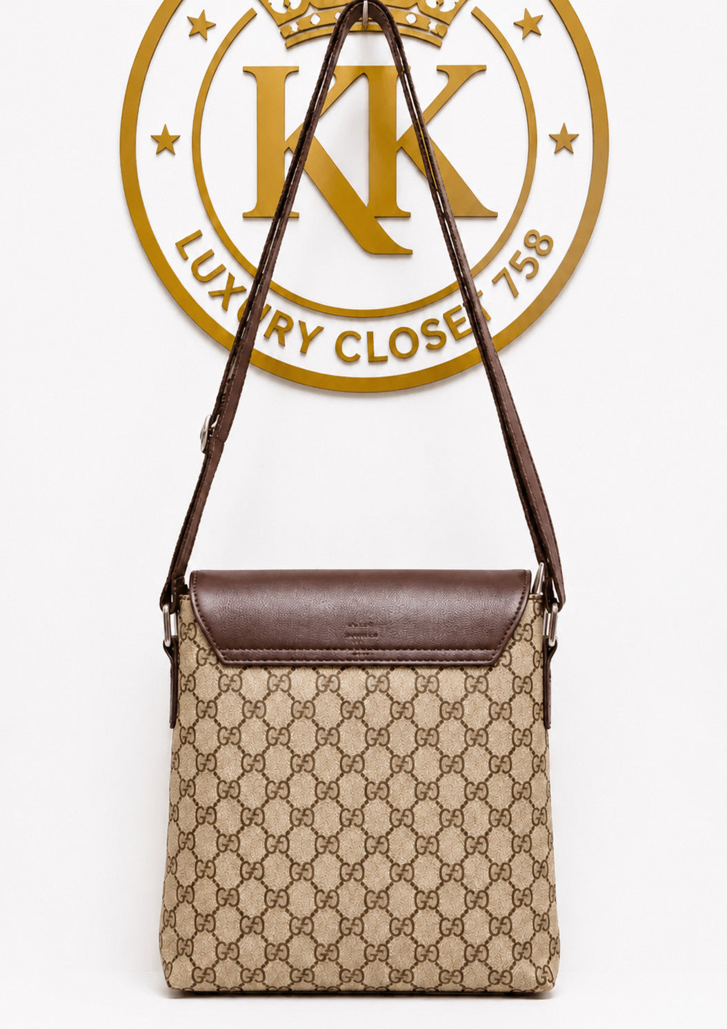 Signature Monogram Flap Crossbody Handbag