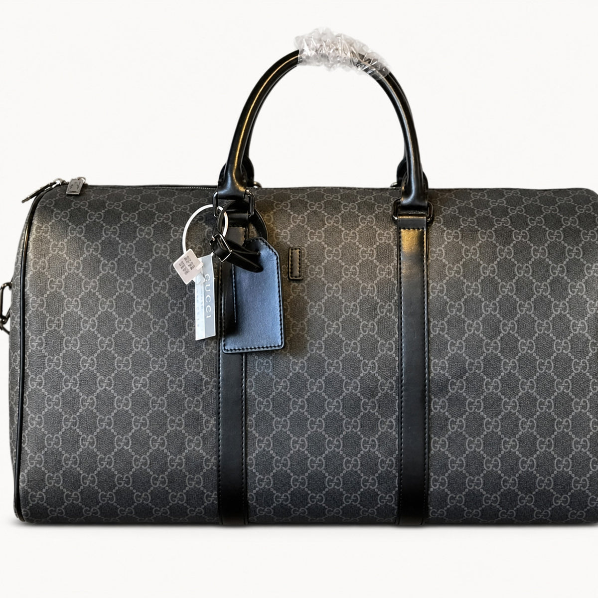 Cylindrical Weekender Bag with Dual Top Handles and Zip Closure