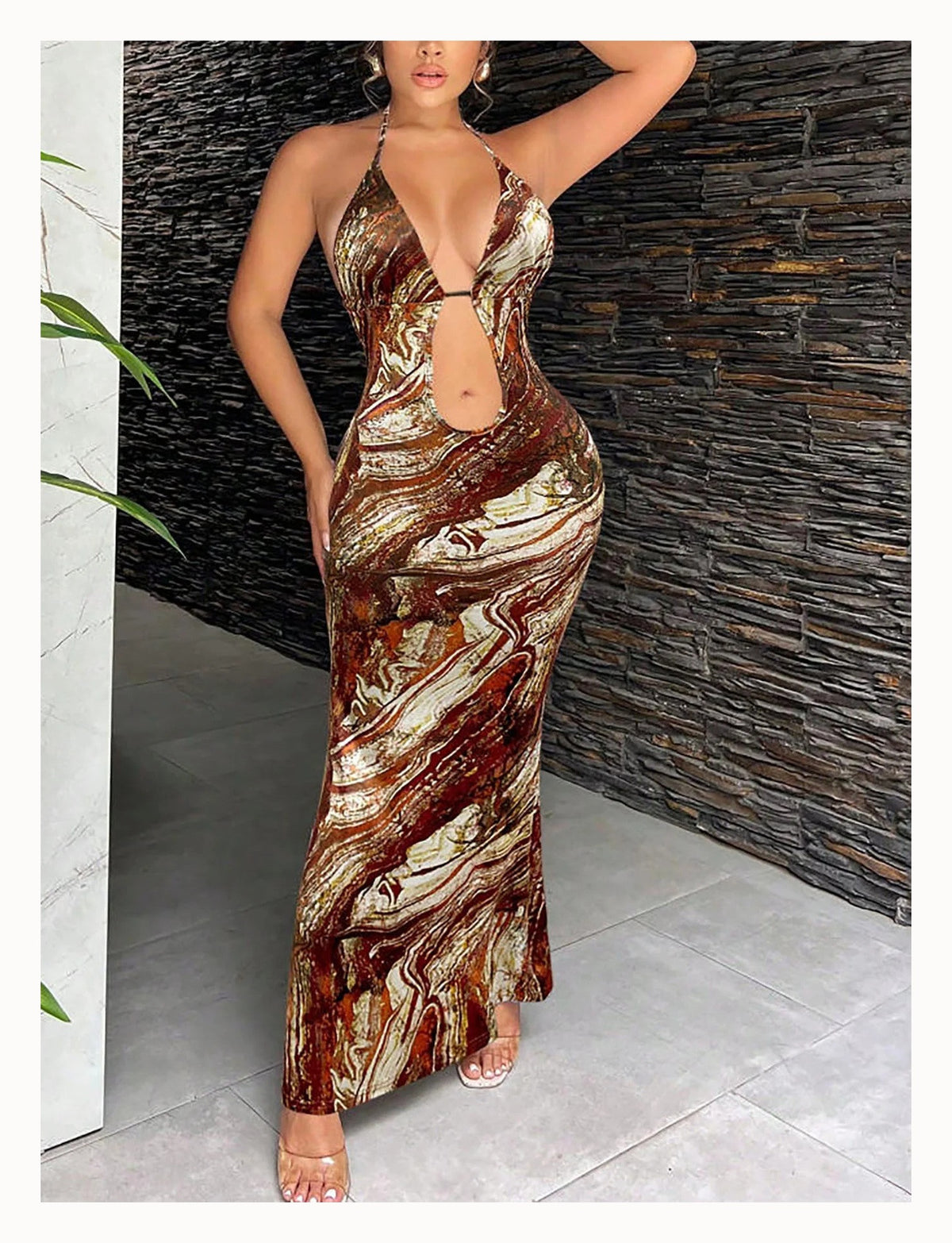 2026 European and American fashion new dress, cross-border foreign trade beach vacation sexy backless long women's dress