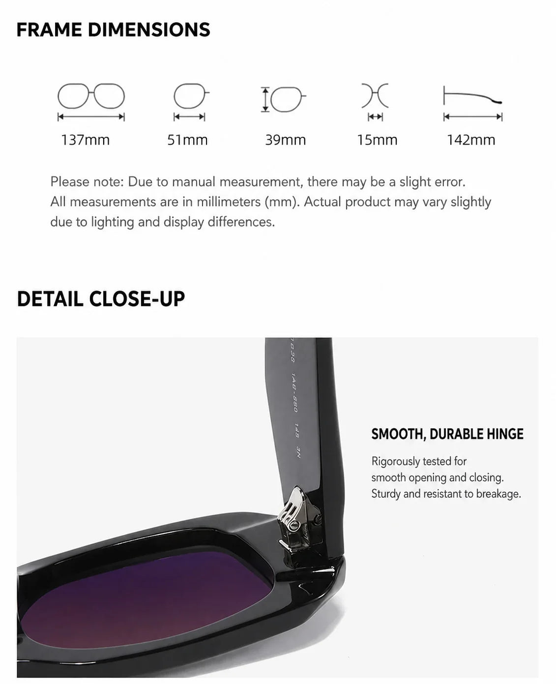 Angular Square Frame Sunglasses with Tinted Lenses and Wide Temples