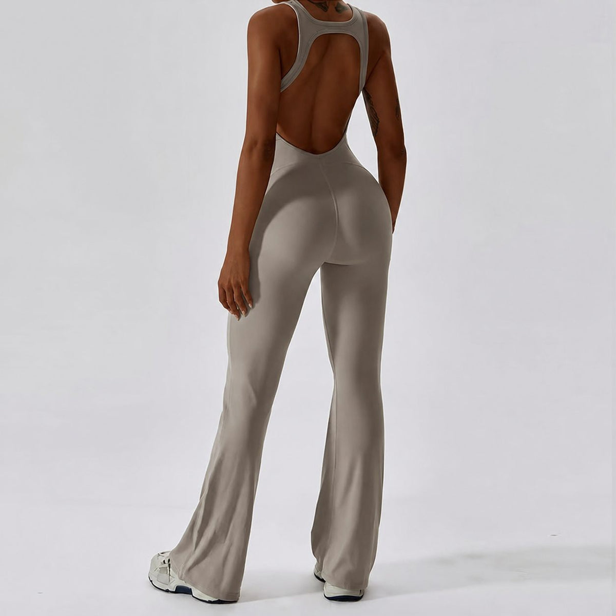 Women's Performance V Jumpsuit Gym Set - Yoga and Fitness Bodysuit
