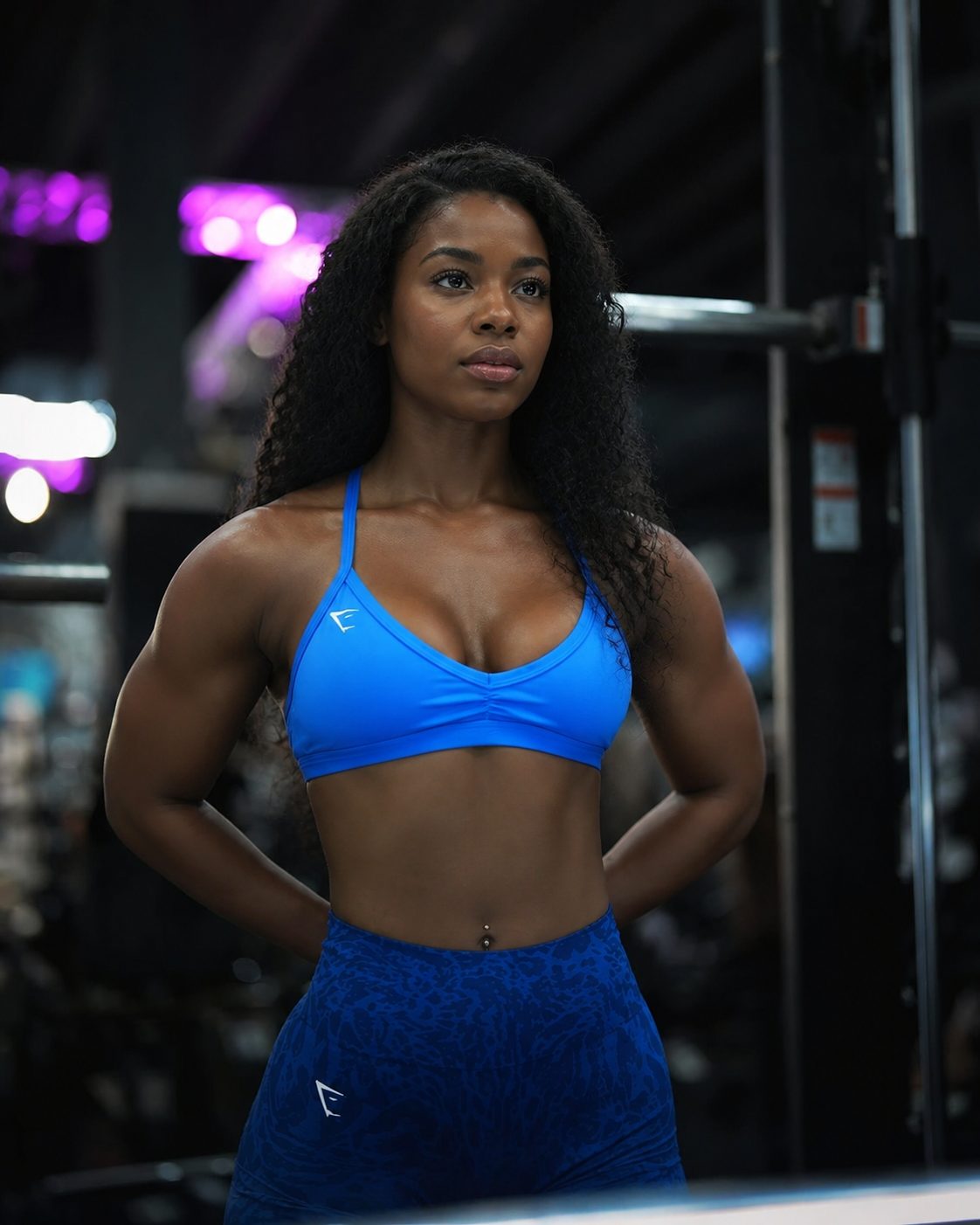 Women's Scoop Neck Sports Bra with Thin Straps