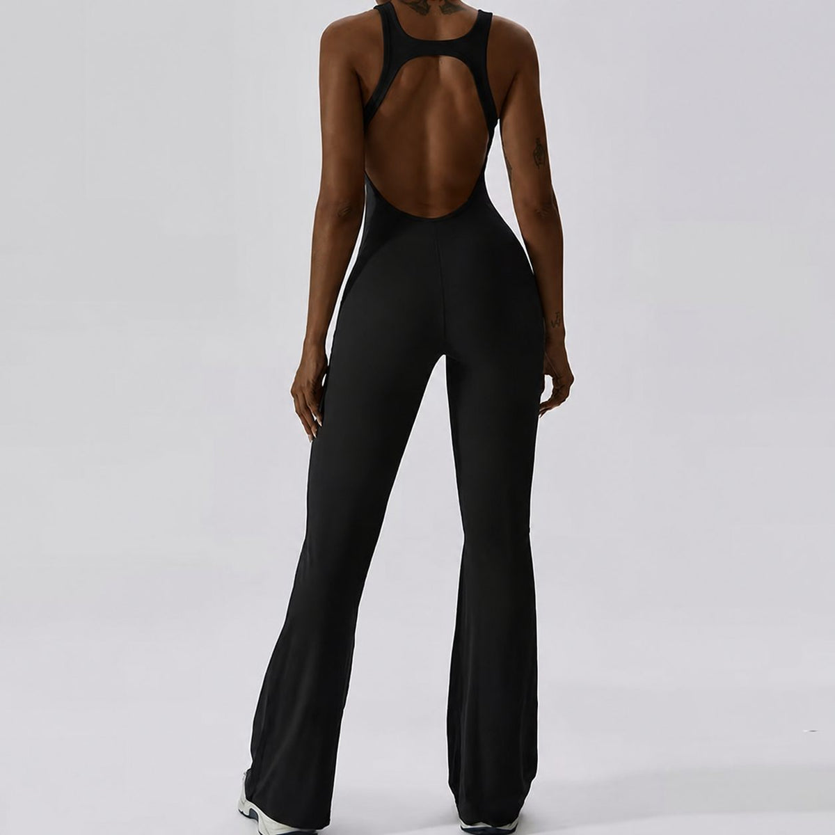 Women's Performance V Jumpsuit Gym Set - Yoga and Fitness Bodysuit