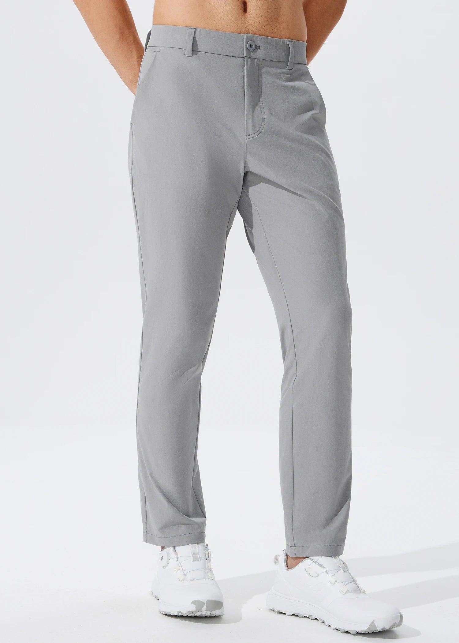 Men'S Casual Golf Pants, Stretch Slim Straight Lightweight Quality Business Pants Golf Sports Trousers 30-34 Inseam Length