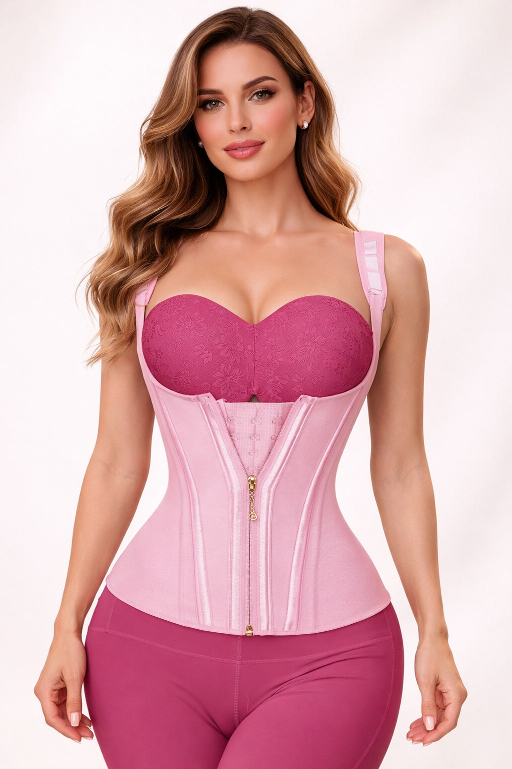 Lux Hourglass Waist Trainer With Double Layer Closure For Subtle Yet Striking Body Shaping And Tummy Control