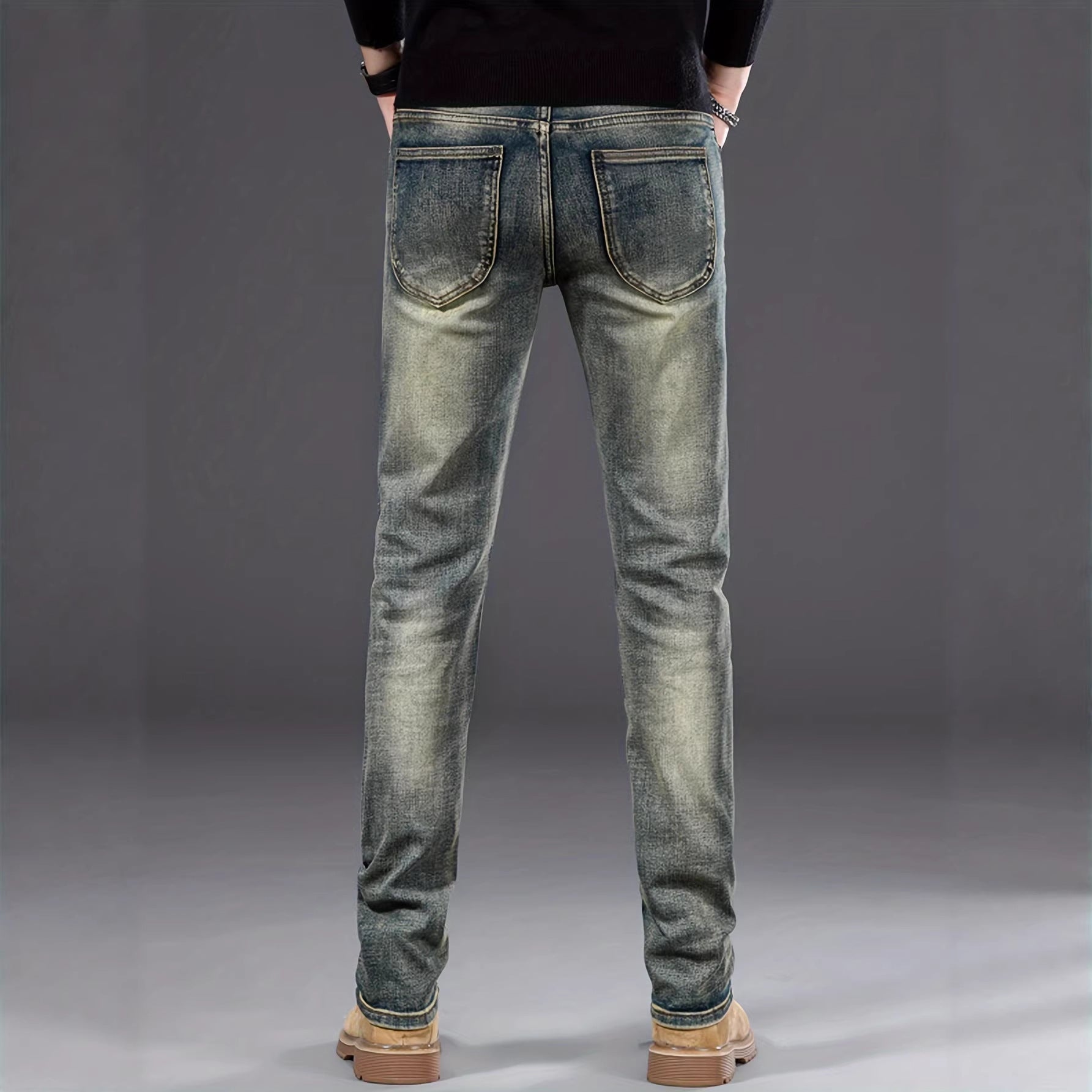 Elevate Mens Casual Slim Stretch Jeans