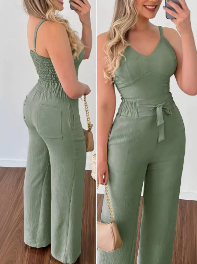 Timeless Prestige Camisole And Straight Pants Set For Women Sophisticated Everyday Ensemble
