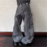 Patchwork Luxe Wide Leg Pants For Men