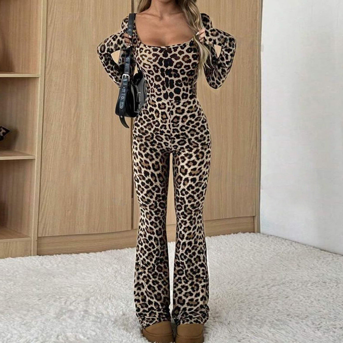 Urban Luxe Square Collar Jumpsuit With Slim Fit Silhouette For Effortless Modern Style