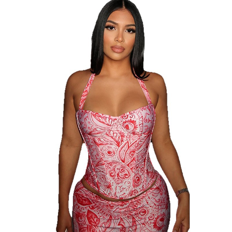 Elegant Apex Silhouette Two Piece Dress And Backless Pants Set For Modern City Glamour