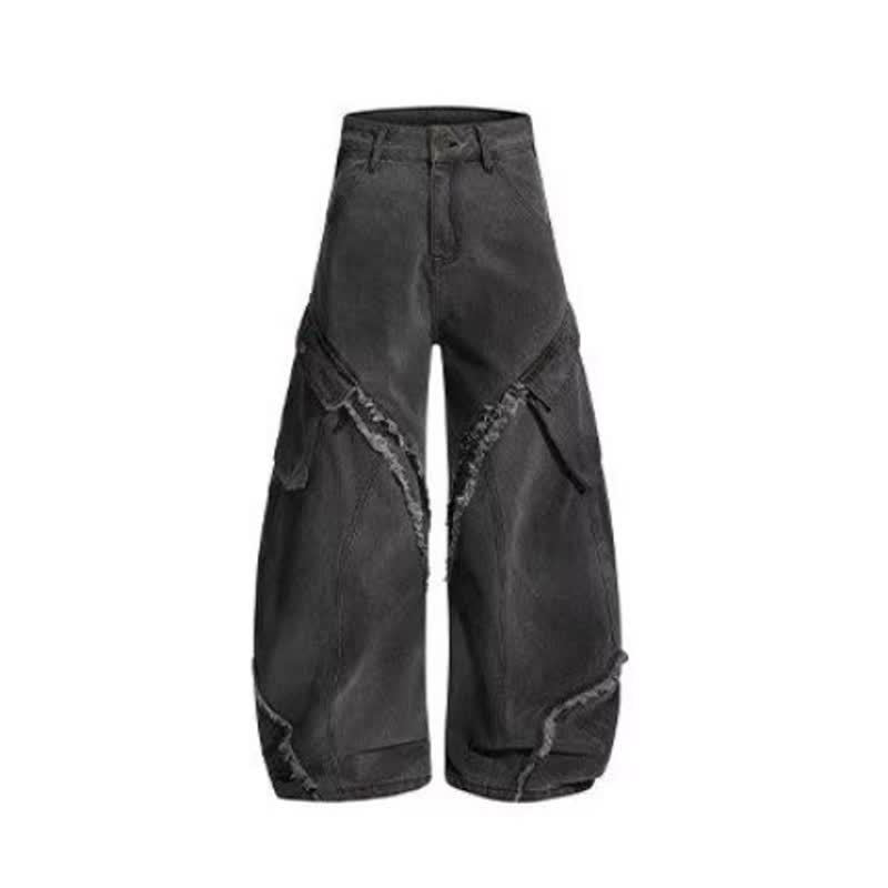 Patchwork Luxe Wide Leg Pants For Men