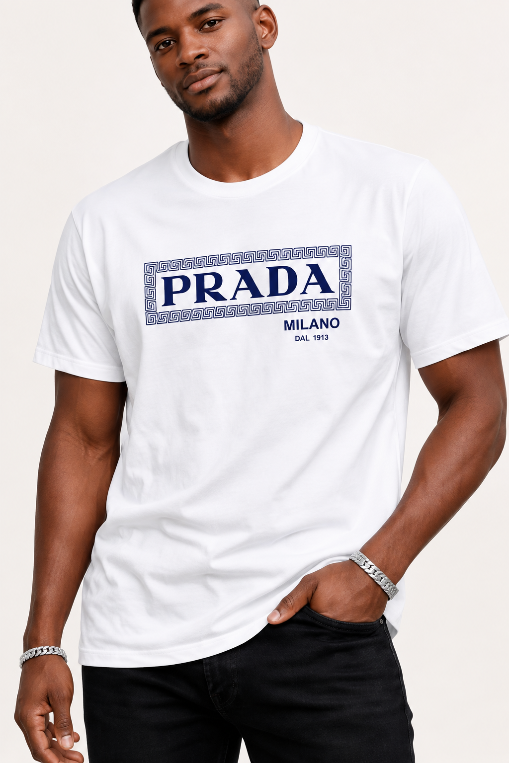 Men's Crew Neck Short Sleeve Framed Graphic T-Shirt