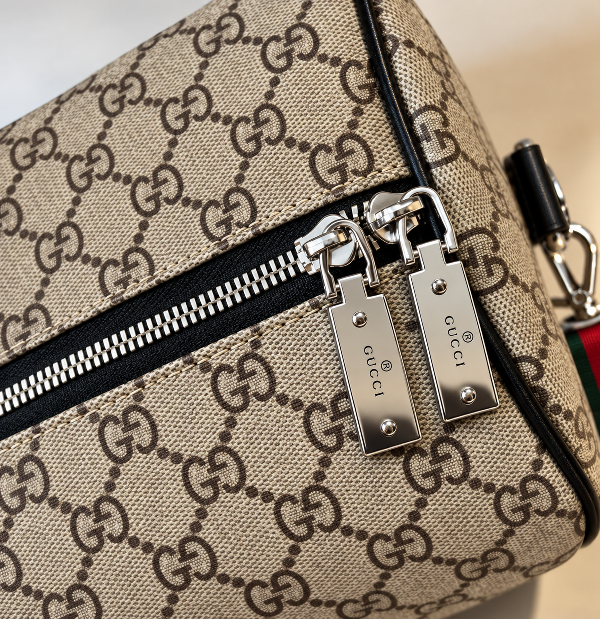 Cylindrical Weekender Bag with Dual Top Handles, Zip Closure, and Detachable Shoulder Strap