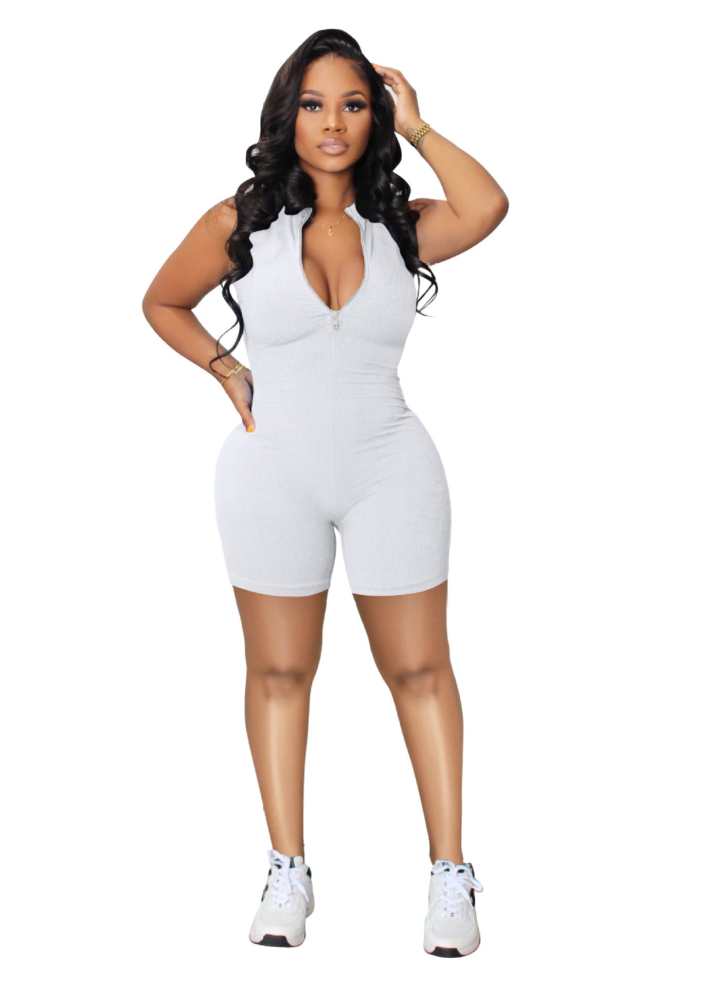 Luxe Zip Jumpsuit For Women With Front Zip And Sleek Modern Silhouette For Effortless Chic