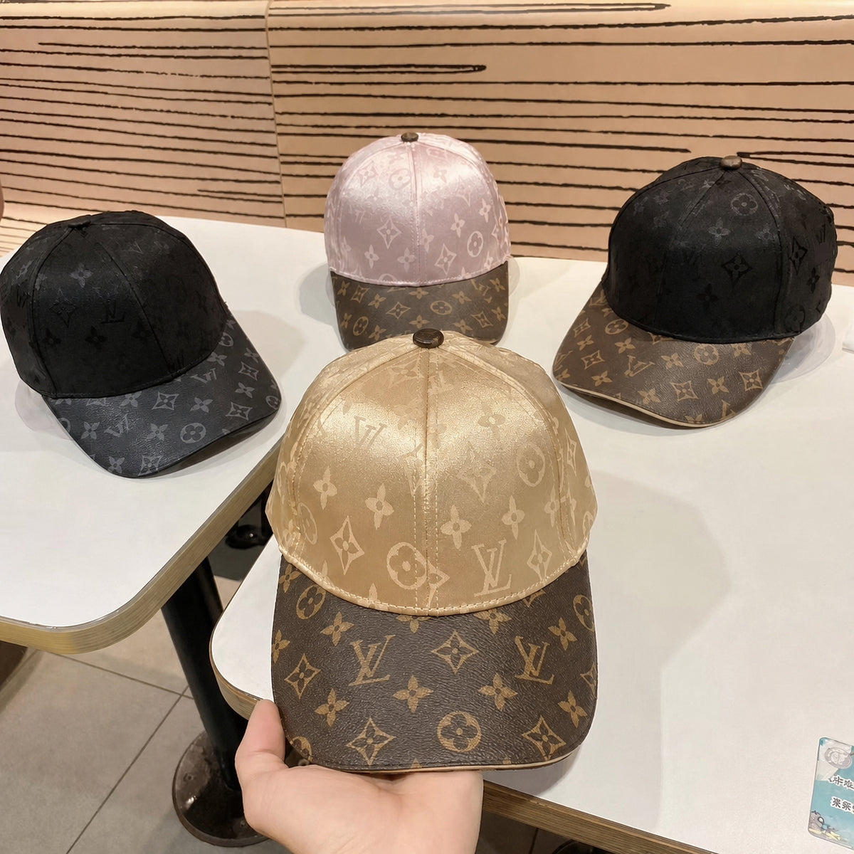 Structured Baseball Cap with Curved Brim and Adjustable Back Strap