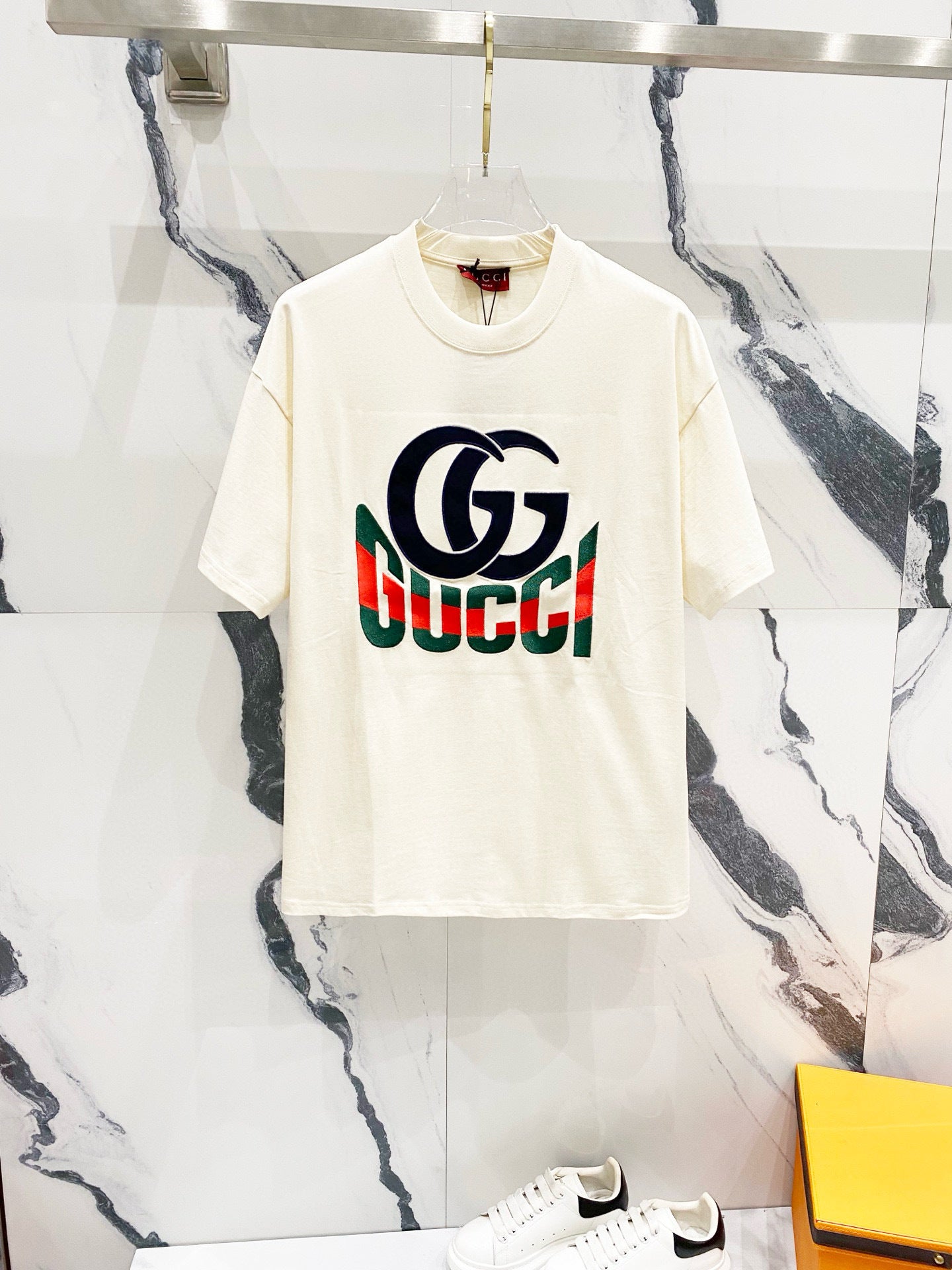 Embroidered Chest Crest Tee For Modern Streetwear