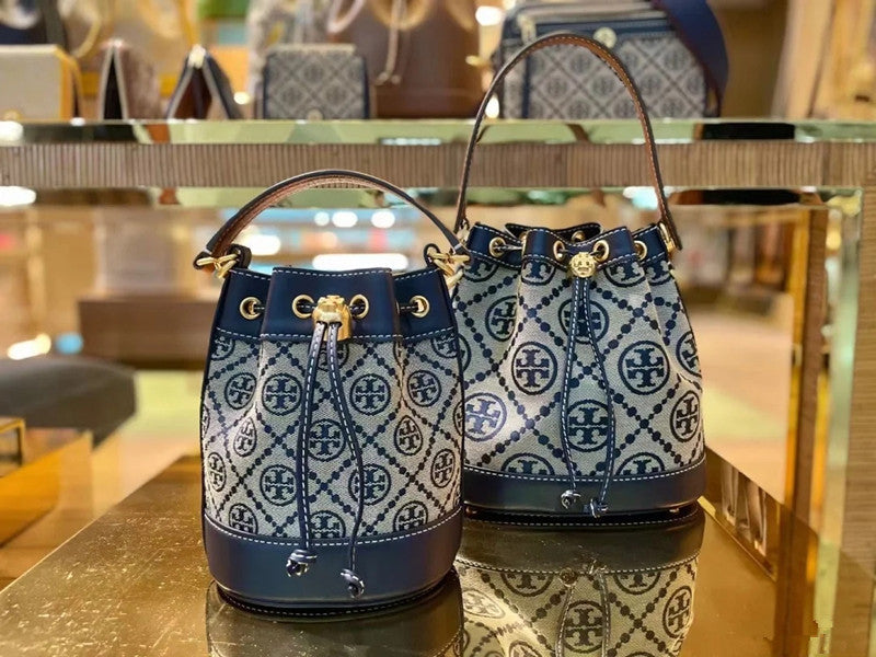 TB new trendy bag bag old flower full print mini bucket bag large capacity fashion and versatile cross-body handbag women's bag