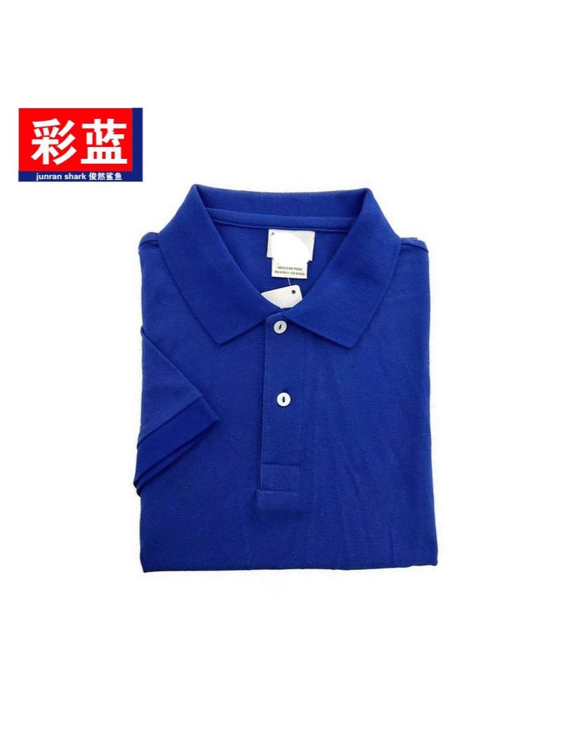 Men's Short Sleeve Polo Shirt with Button Placket