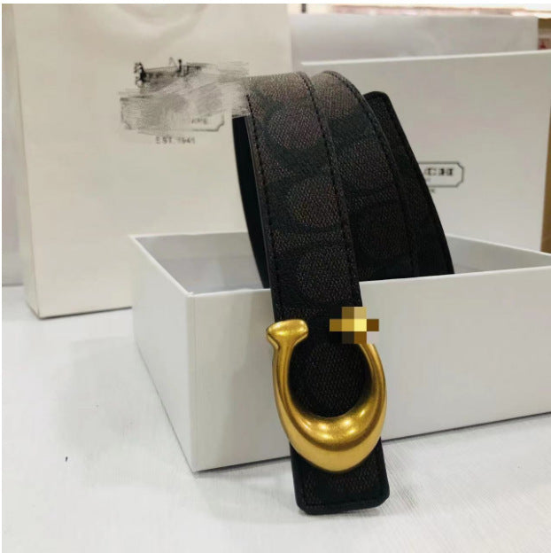 Luxury Belt For Men With Signature Curved Buckle
