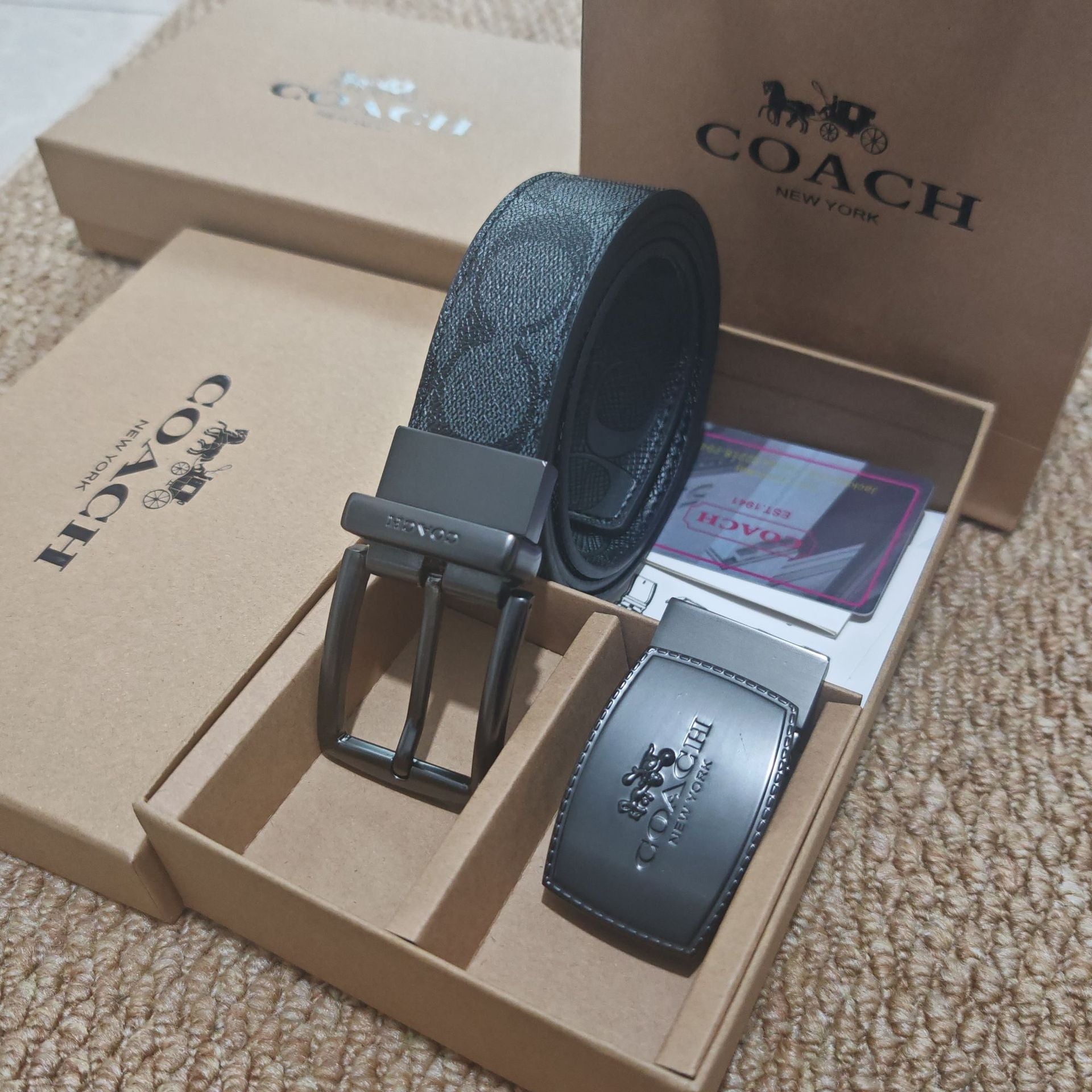 Premium Men's Interchangeable Belt Gift Set