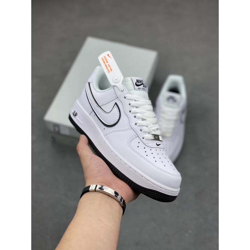 Putian High Quality AF1 Air Force One Valentine's Day White Hook Male and Female Couple Campus Versatile Heightened Athletic Board Shoes