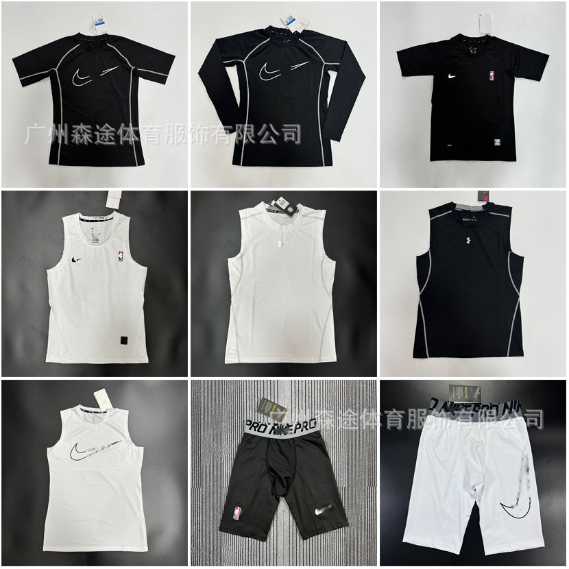 Sports tights, long and short sleeves, breathable, running, fitness, football, basketball training, base fast, dry, high elasticity