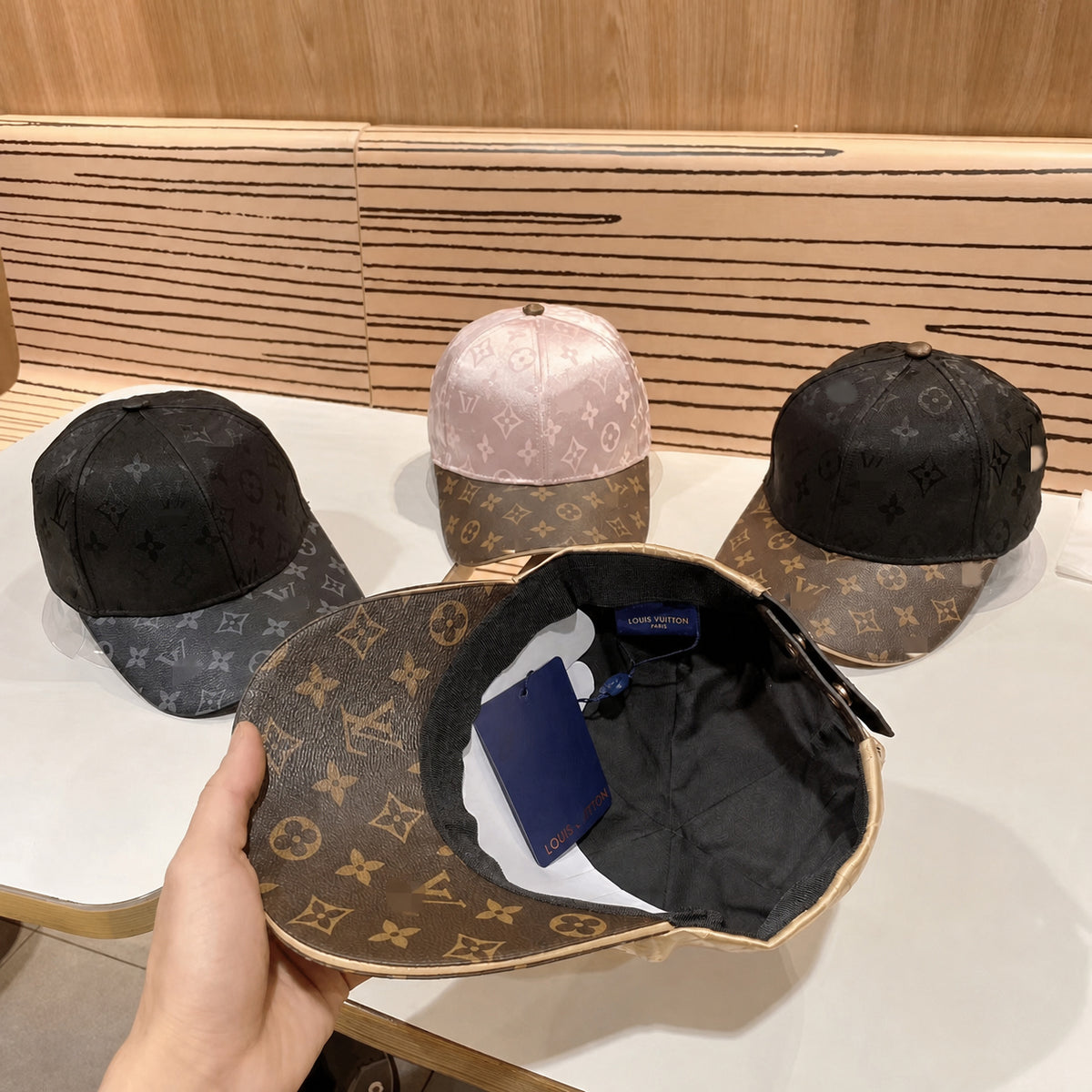 Structured Baseball Cap with Curved Brim and Adjustable Back Strap