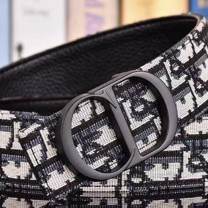 Figure Eight Buckle Belt For Men Premium Interlocking Ring Belt With Sleek Craftsmanship