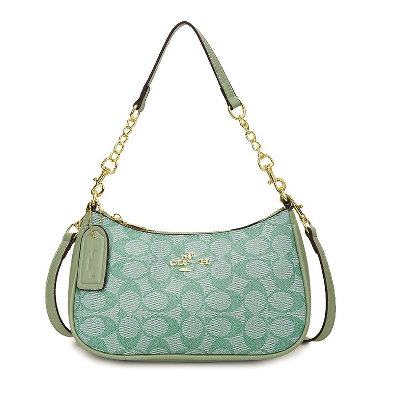 Armpit Bag Crossbody for Women in Foreign Style with Vintage Print Compact Shoulder Bag for Everyday Chic