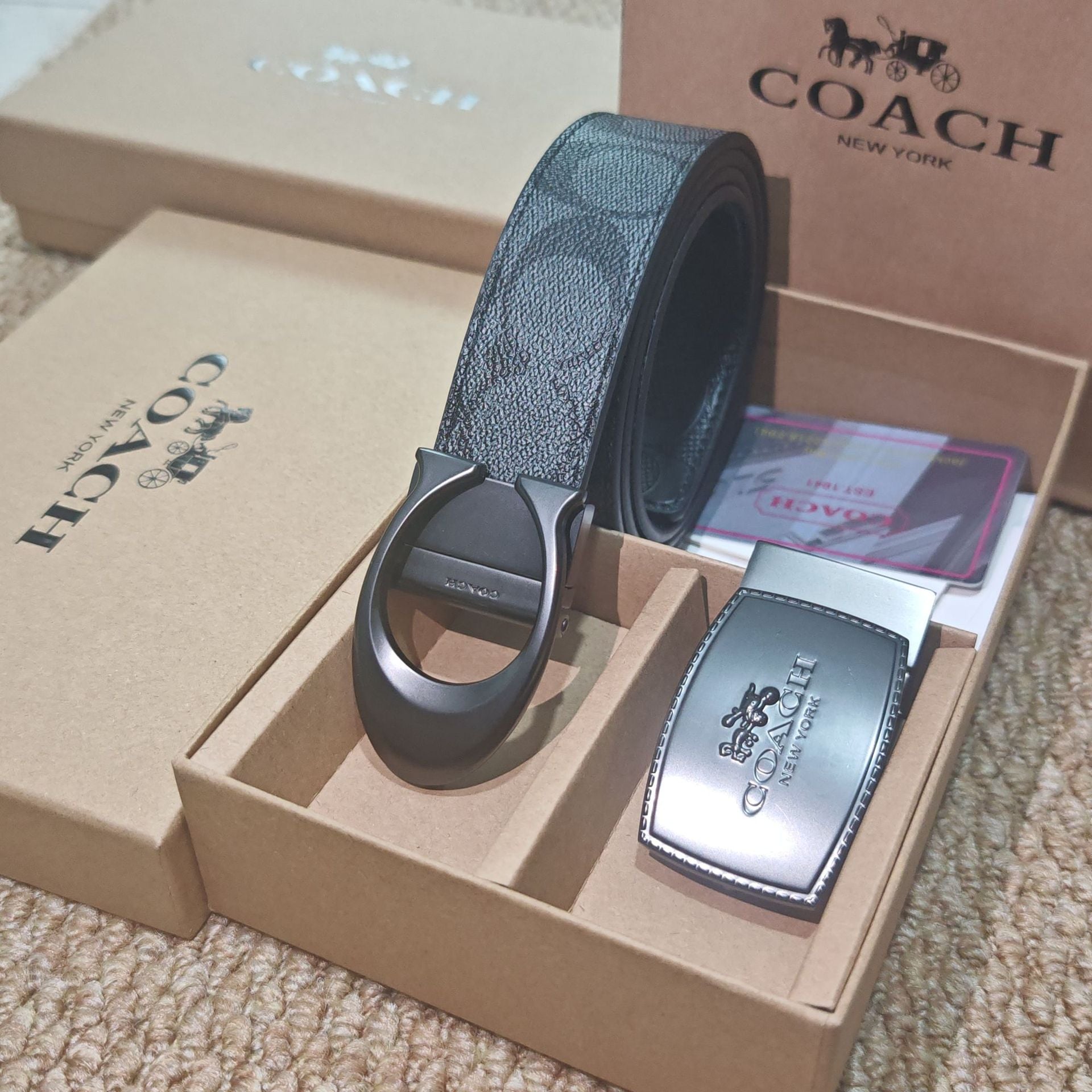 Premium Men's Interchangeable Belt Gift Set