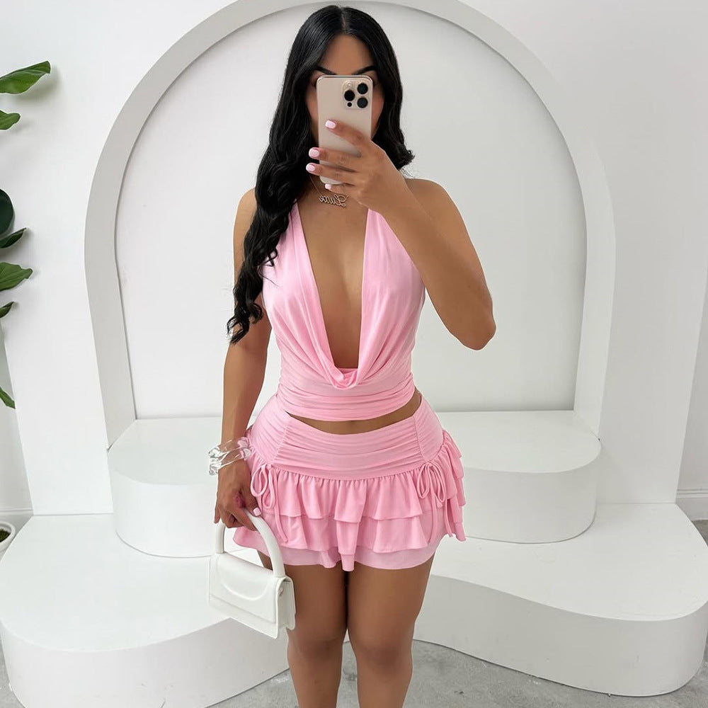 Luxe Open Top Backless Strappy Lingerie Set For Modern Seduction And Confident Elegance