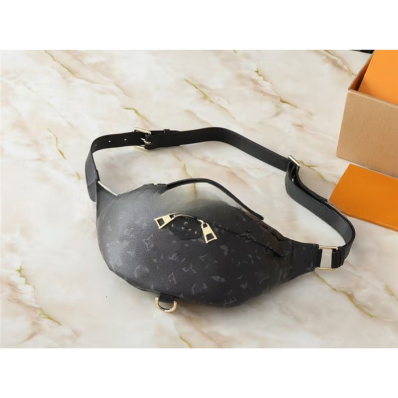 Patterned Waist Bag with Adjustable Strap and Top Handle