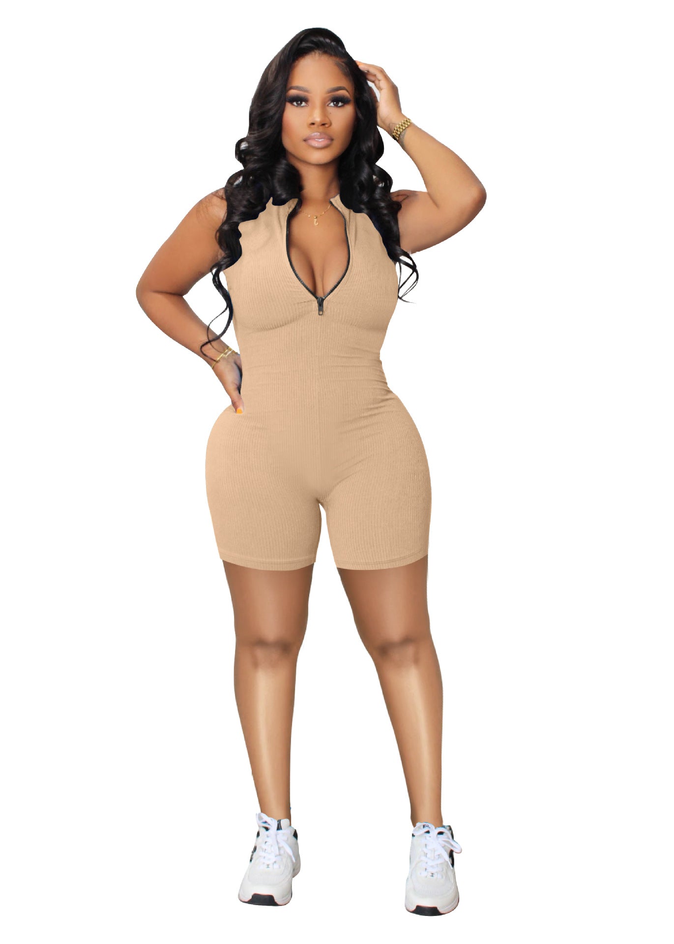Luxe Zip Jumpsuit For Women With Front Zip And Sleek Modern Silhouette For Effortless Chic