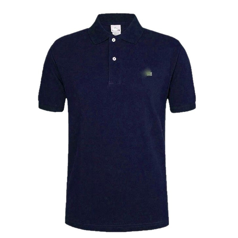 Luxe Embroidered Polo Shirt With Two Button Detail
