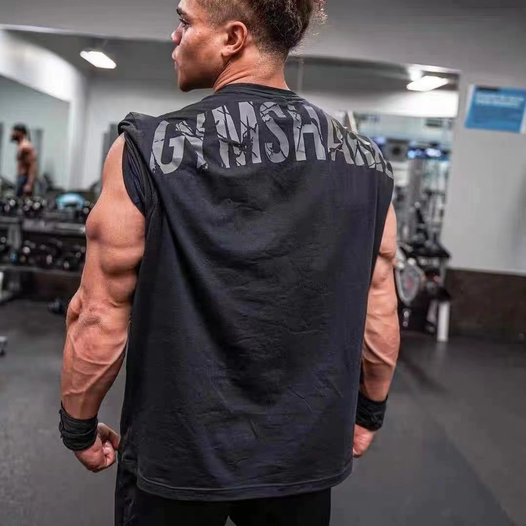 Men's Sleeveless Training Top with Graphic Print