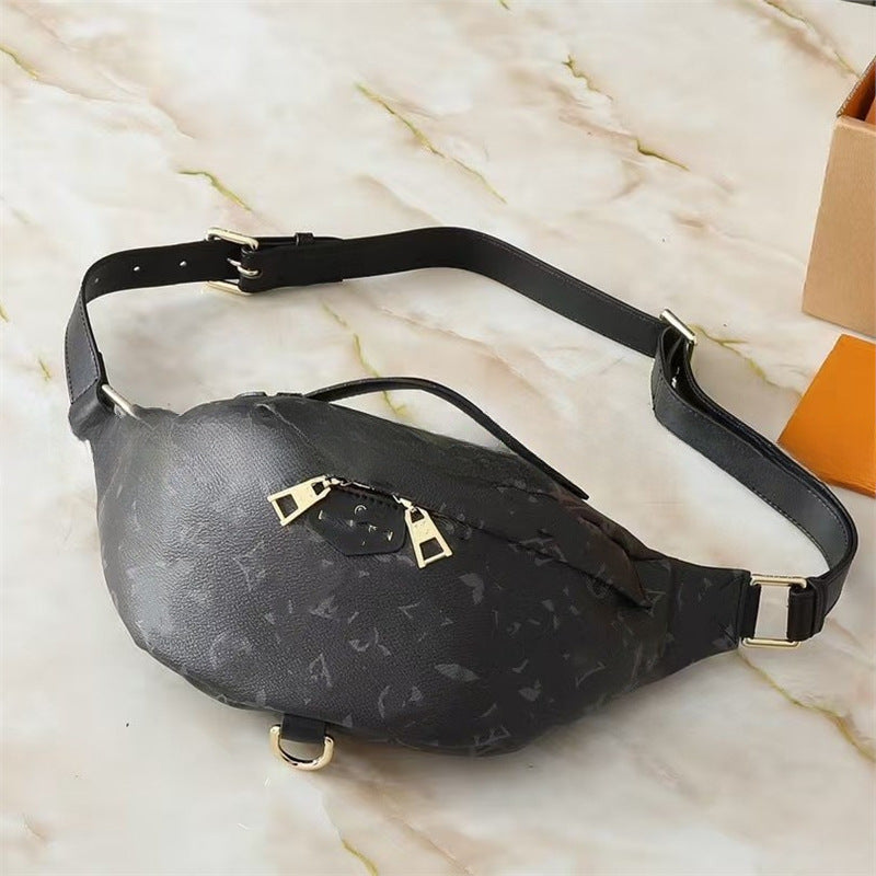 Patterned Waist Bag with Adjustable Strap and Top Handle