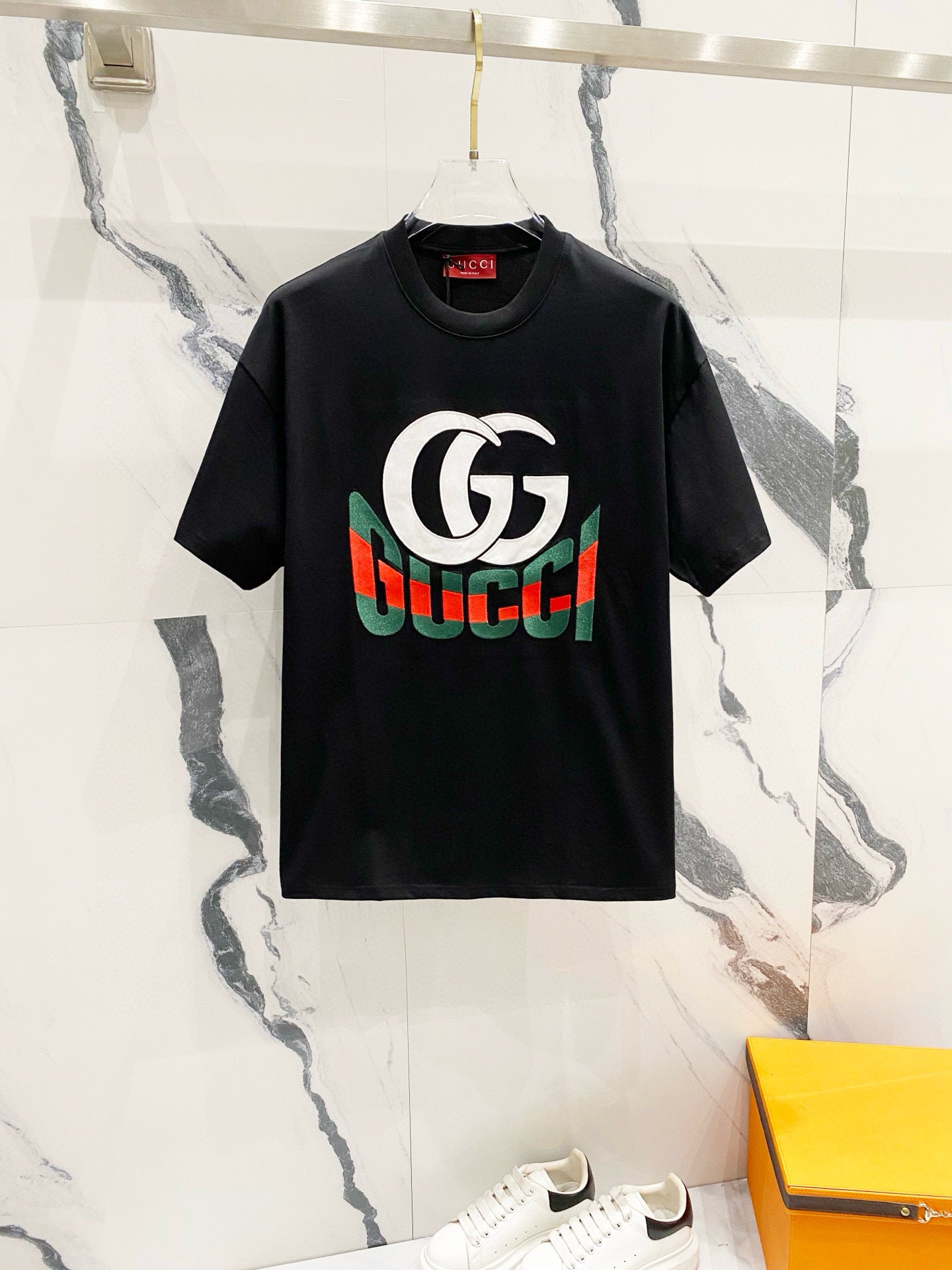 Embroidered Chest Crest Tee For Modern Streetwear