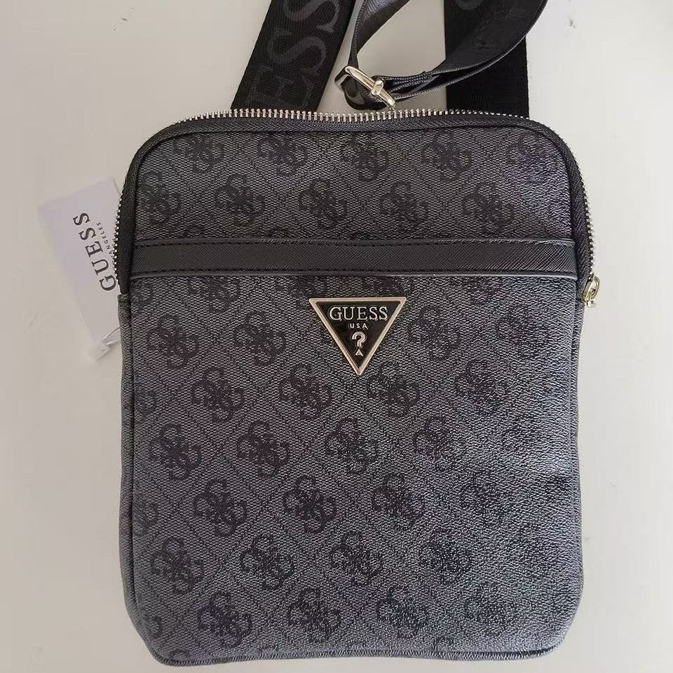 Premium Logo Print Men's Crossbody Shoulder Bag