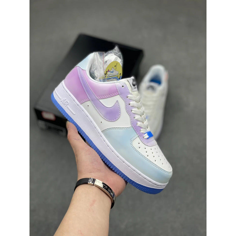 Putian High Quality AF1 Air Force One Valentine's Day White Hook Male and Female Couple Campus Versatile Heightened Athletic Board Shoes
