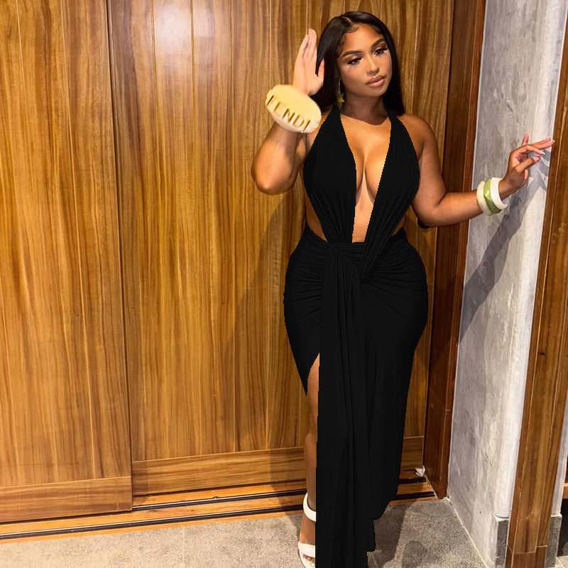 Sculpted Halter Bodycon Dress