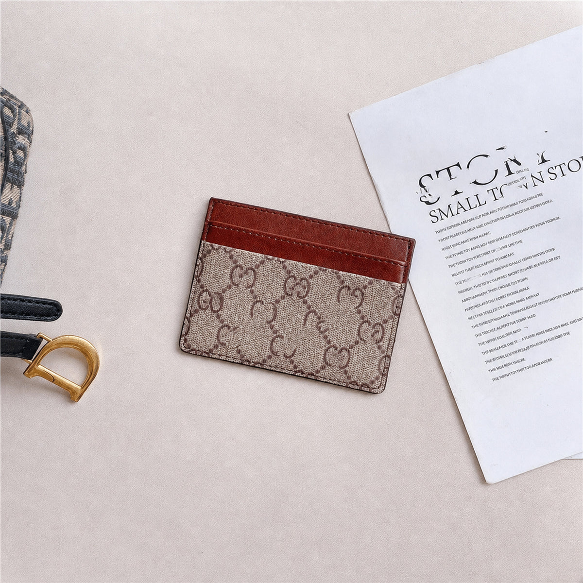 Patterned Card Holder with Multiple Card Slots