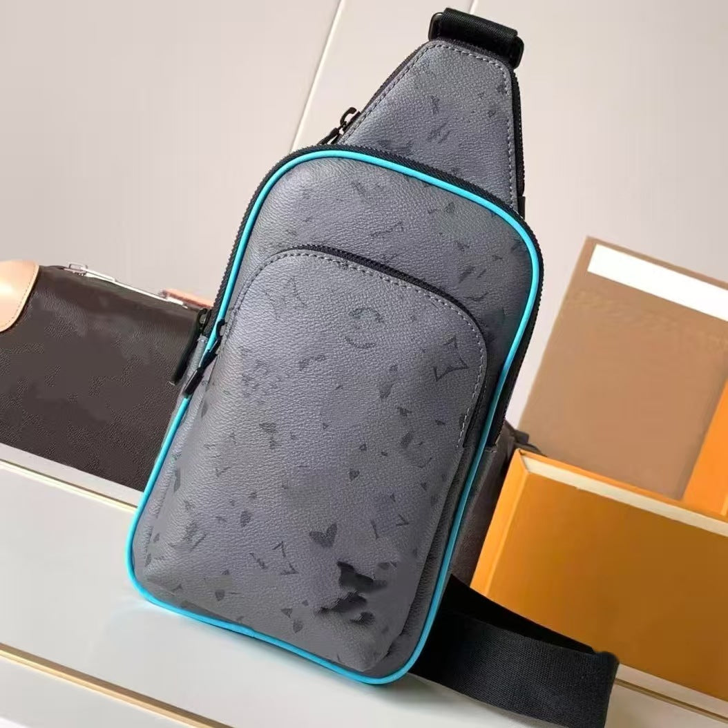 Presbydid brand new men's chest bag shoulder bag crossbody bag fashion chest bag trendy men's bag large capacity chest bag