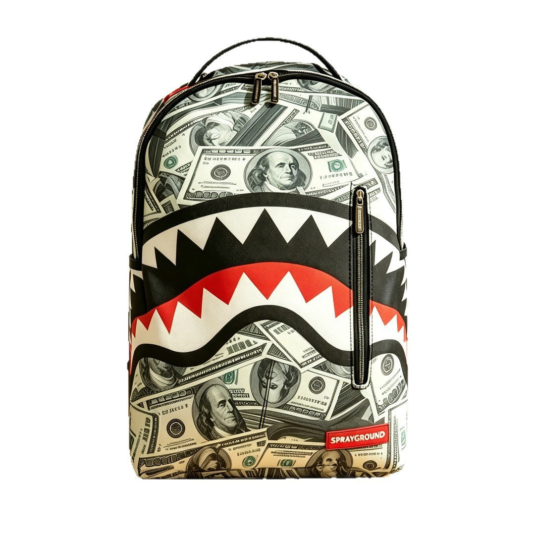 Men Cross-border foreign trade trendy brand shark GOD backpack, back-to-school leisure travel expert, must-have factory direct delivery, uninterrupted stock.