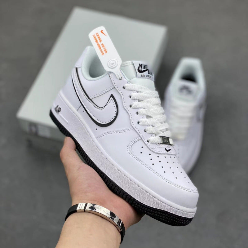 Putian High Quality AF1 Air Force One Valentine's Day White Hook Male and Female Couple Campus Versatile Heightened Athletic Board Shoes