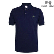 Luxe Embroidered Polo Shirt With Two Button Detail