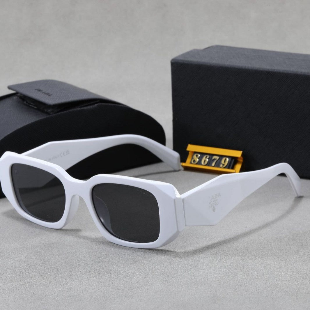 Angular Polygonal Full Rim Sunglasses with UV Protection