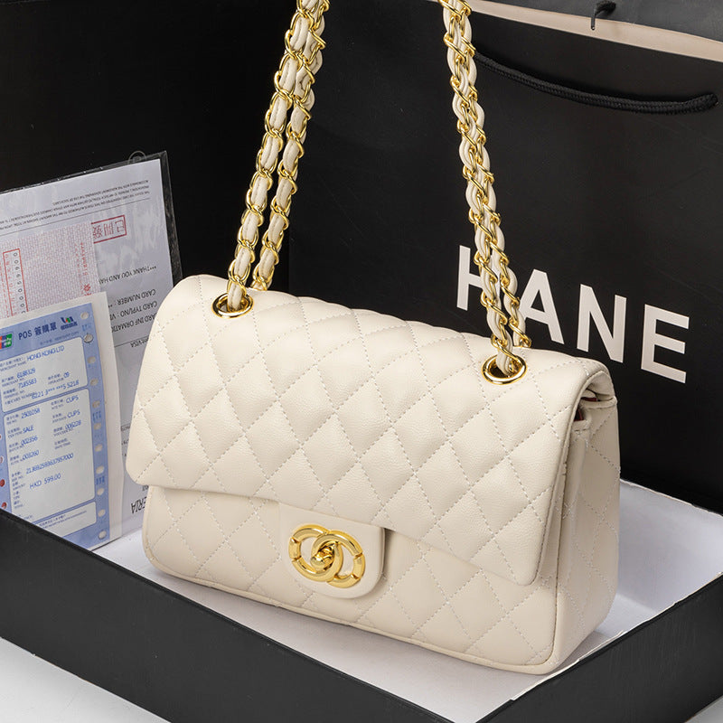 Crossbody Bag Rhombus Chain Bag Fashionable One Shoulder Underarm Bag