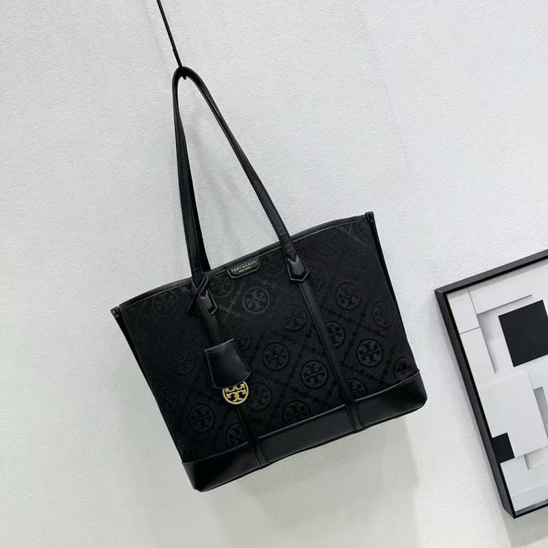 Chic Floral Tote With Bold Modern Silhouette